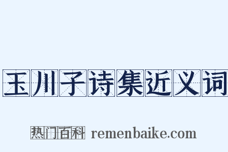 玉川子诗集近义词是什么意思的图片
